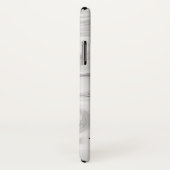 Zwart-wit marmeren stenen monogram Case-Mate iPhone case (Achterkant / rechts)