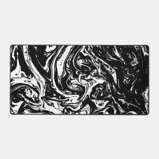 Zwart & Wit Marmeren Stijl Bureaumat (Voorkant)