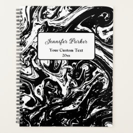 Zwart & Wit Marmeren Stijl Custom Planner