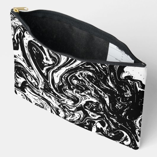 Zwart & Wit Marmeren Stijl Etui (Open)