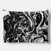 Zwart & Wit Marmeren Stijl Etui (Achterkant)
