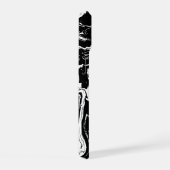 Zwart & Wit Marmeren Stijl iPhone 15 Case (Rechterkant)