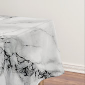 Zwart wit marmeren tafelkleed met aangepaste lette (Voorbeeld)