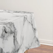 Zwart-wit marmeren tafelkleed Monogram Letter (Voorbeeld)