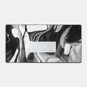 Zwart-wit Marmering Abstract Bureaumat (Keyboard & Muis)