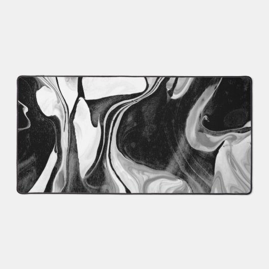 Zwart-wit Marmering Abstract Bureaumat (Voorkant)
