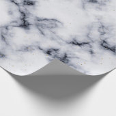 Zwart-wit marmerpatroon cadeaupapier (Hoek)