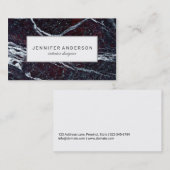 Zwart-wit marmerpatroon Elegant Visitekaartje (Voorkant / Achterkant)