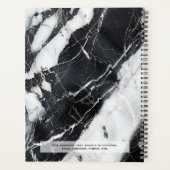 Zwart-wit marmerprint planner (Achterkant)