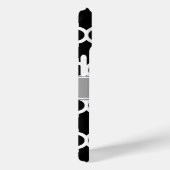 Zwart Wit Marokkaans #5 Donkergrijs Naam Monogram Case-Mate iPhone Case (Achterkant / Rechts)