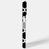 Zwart Wit Marokkaans #5 Donkergrijs Naam Monogram Case-Mate iPhone Case (Achterkant / Rechts)