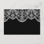 Zwart-wit Marokkaans kant Ontvangstkaart Informatiekaartje (Achterkant)