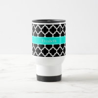 Zwart wit Marokkaans monogram #5 Brt Aqua Name