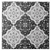 Zwart-wit Marokkaanse thema Tegel Patroon Tegeltje (Voorkant)