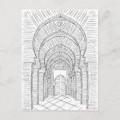 Zwart-wit Marokko Briefkaart (Voorkant)