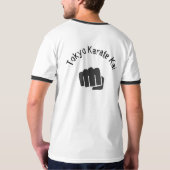 Zwart Wit Martial Arts Japan Karate Mannen T-shirt (Achterkant)