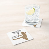 Zwart-wit Martial Arts Karate Gelukkige Verjaardag Kartonnen Onderzetters (Insitu)