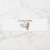 Zwart-wit Martial Arts Karate Kids Verjaardag Waterfles Etiket (Enkel label)