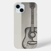 Zwart-wit Martin akoestische gitaar Case-Mate iPhone Case (Achterkant)