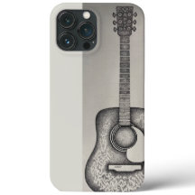 Zwart-wit Martin akoestische gitaar