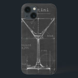 Zwart-wit Martini Glass Blueprint iPhone 13 Hoesje<br><div class="desc">Zwart-wit Martini Glass Blueprint. Artiest: Ethan Harper. Afbeelding-ID: 106174Z.</div>