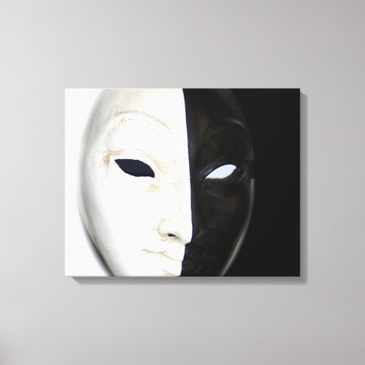 Zwart-wit masker canvas afdruk (Voorkant)