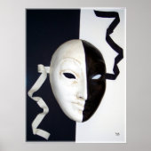 Zwart-wit masker poster (Voorkant)