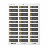 Zwart & Wit Massage Therapeute Retouradres Etiket (Full Sheet)