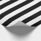 Zwart-wit massieve strepen cadeaupapier (Hoek)