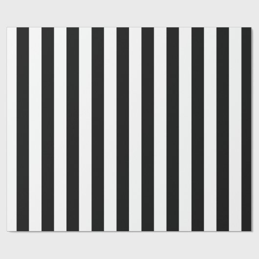 Zwart-wit massieve strepen cadeaupapier (Vlak)