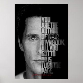 Zwart-wit Matthew McConaughey citaat Poster