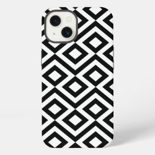 Zwart-wit Meander Battery Hoesje iPhone 13 Hoesje