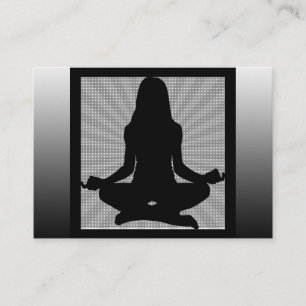 Zwart-wit meditatie yoga visitekaartjes