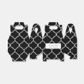 Zwart-wit mediterraan Marokkaans patroon Bedankdoosjes (Uitgevouwen)