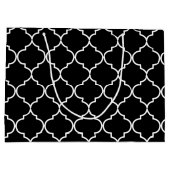 Zwart-wit mediterraan Marokkaans patroon Groot Cadeauzakje (Achterkant)