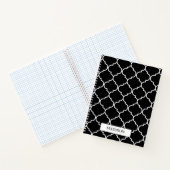 Zwart-wit mediterraan Marokkaans patroon Notitieboek (Binnen)