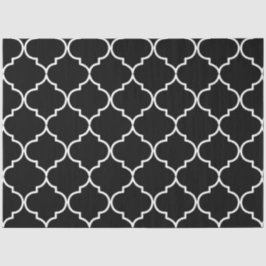 Zwart-wit mediterraan Marokkaans patroon Tissuepapier