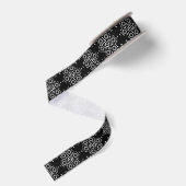 Zwart & Wit Mediterraan Tegel Grosgrain Lint (Achterkant)