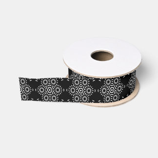 Zwart & Wit Mediterraan Tegel Grosgrain Lint