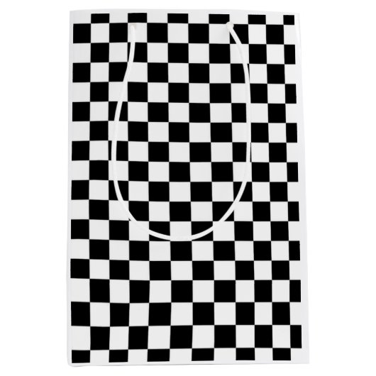 Zwart-wit Medium Cadeauzakje (Voorkant)