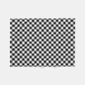 Zwart-wit Medium Diagonal Gingham-controles Fleece Deken (Voorkant (Horizontaal))