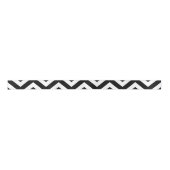 Zwart-wit Medium Horizontaal Chevron Lint (Voorkant)