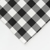 Zwart-wit Medium Size Gingham-controles Fleece Deken (Hoek)