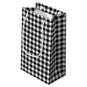 Zwart-wit Medium Size Gingham-controles Klein Cadeauzakje