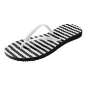 Zwart-wit Medium Size Horizontale Stripes Teenslippers (Schuin)