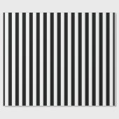 Zwart-wit Medium Size Verticale Stripes Cadeaupapier (Vlak)