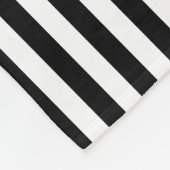 Zwart-wit Medium Size Verticale Stripes Fleece Deken (Hoek)