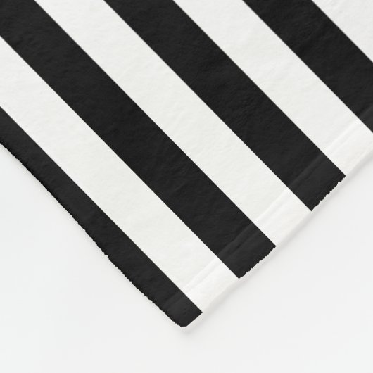 Zwart-wit Medium Size Verticale Stripes Fleece Deken (Hoek)