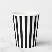 Zwart-wit Medium Size Verticale Stripes Papieren Bekers (Links)