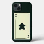 Zwart-wit Meeple Ace Spelen Kaart Case-Mate iPhone Case (Achterkant)